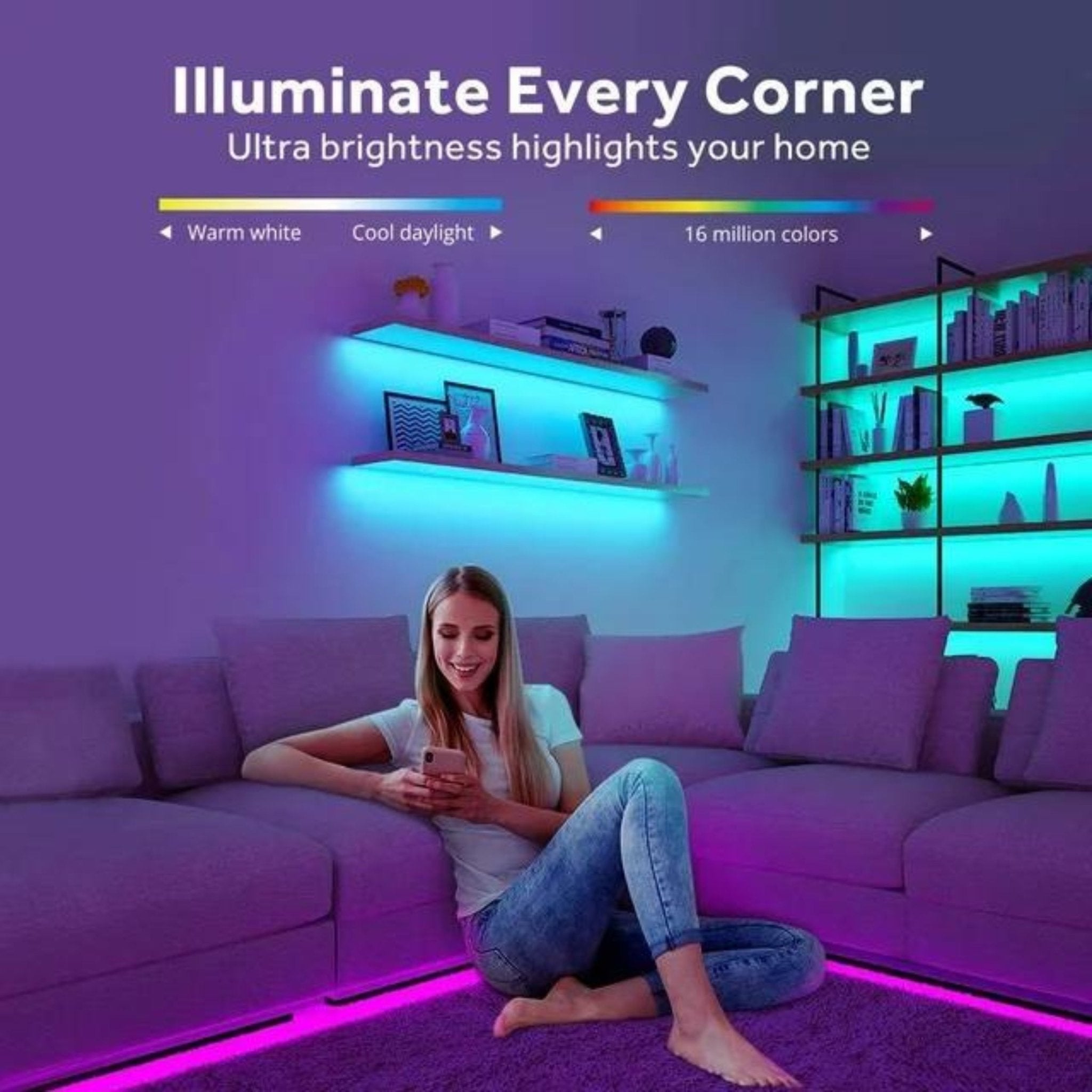 Blupebble LUMINA Home Smart RGB LED Light Stripe 10M