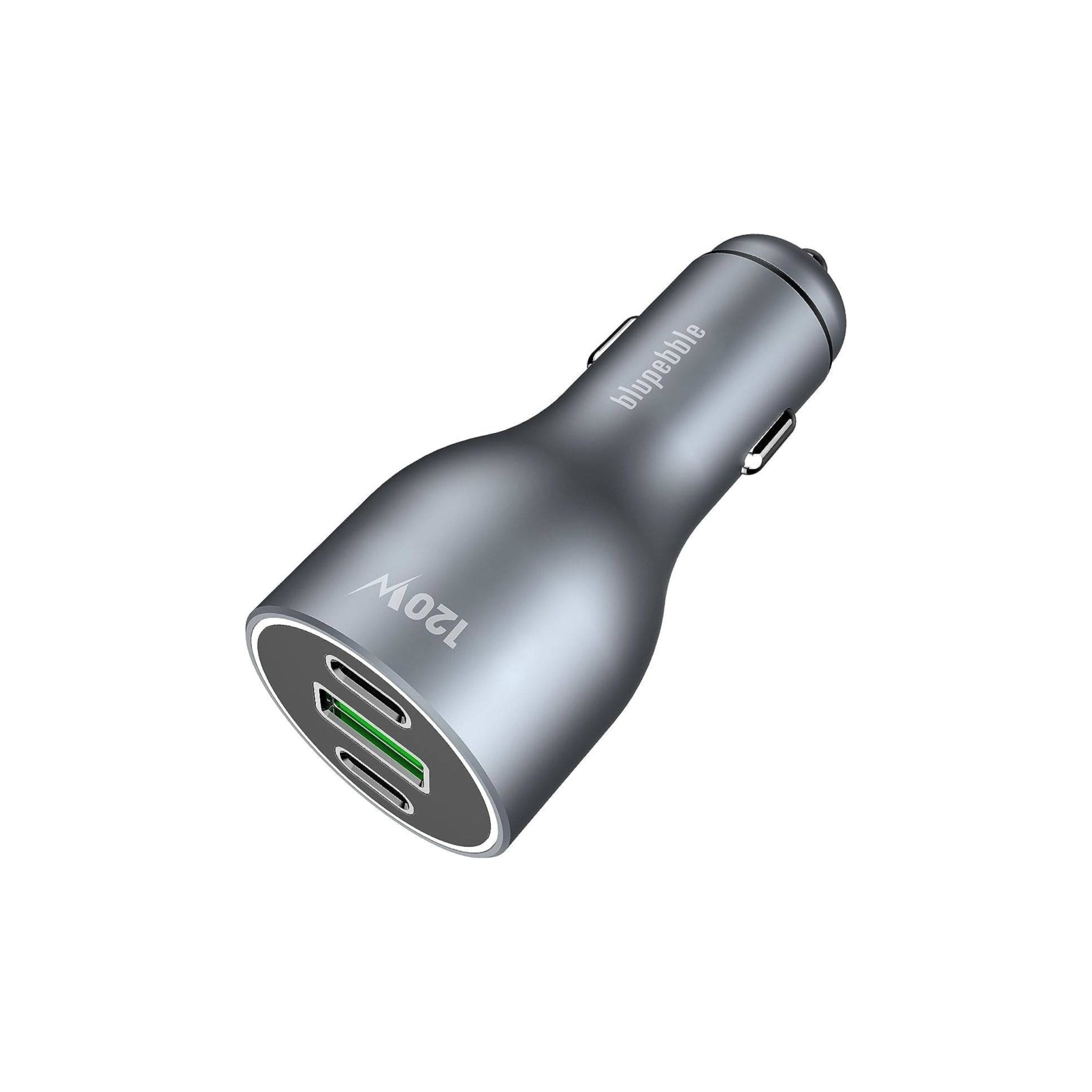 Blupebble NaviPower 120W Fast Car Charger with 3 Ports - Black
