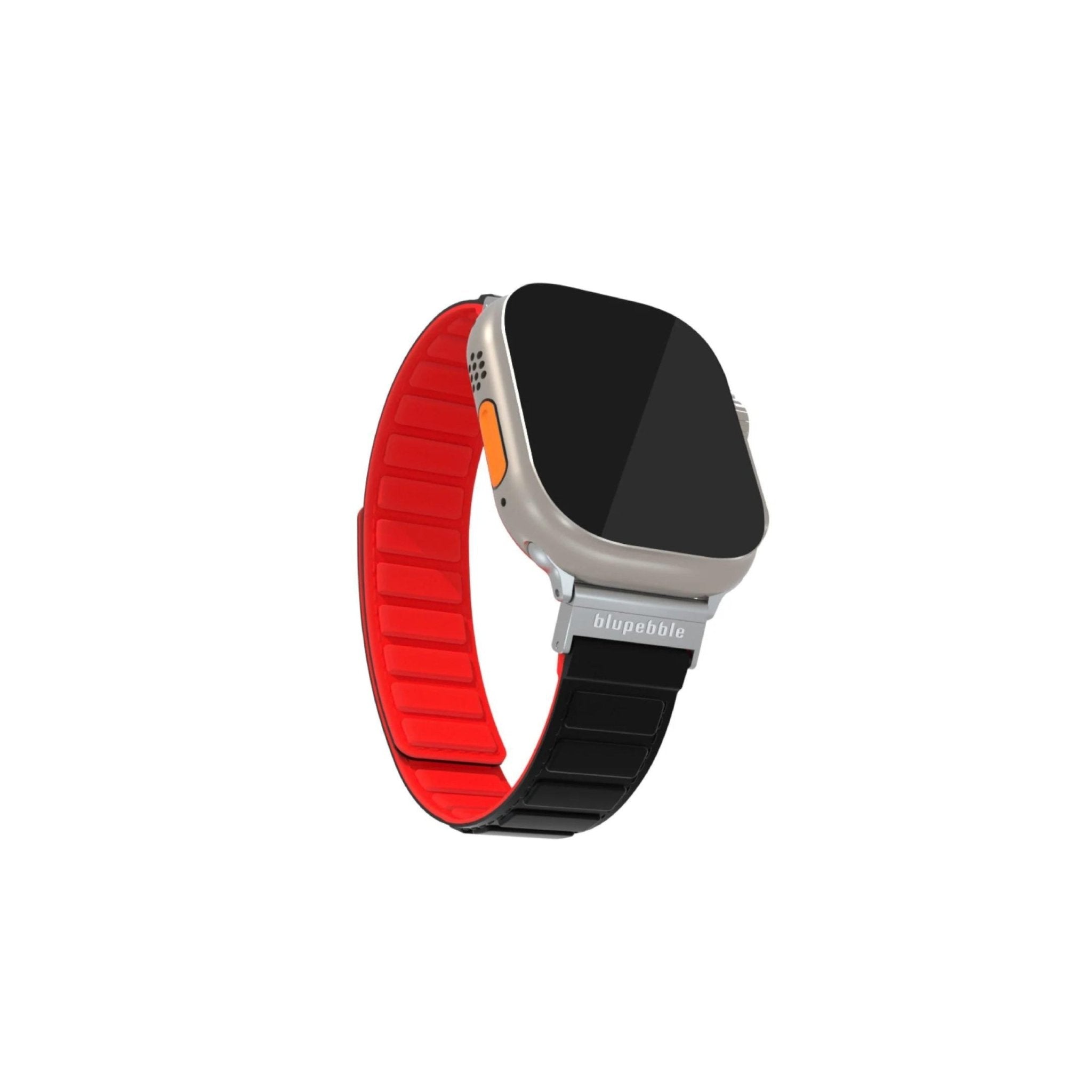 Blupebble Silicone Reversible Magnetic Strap - Black/Red