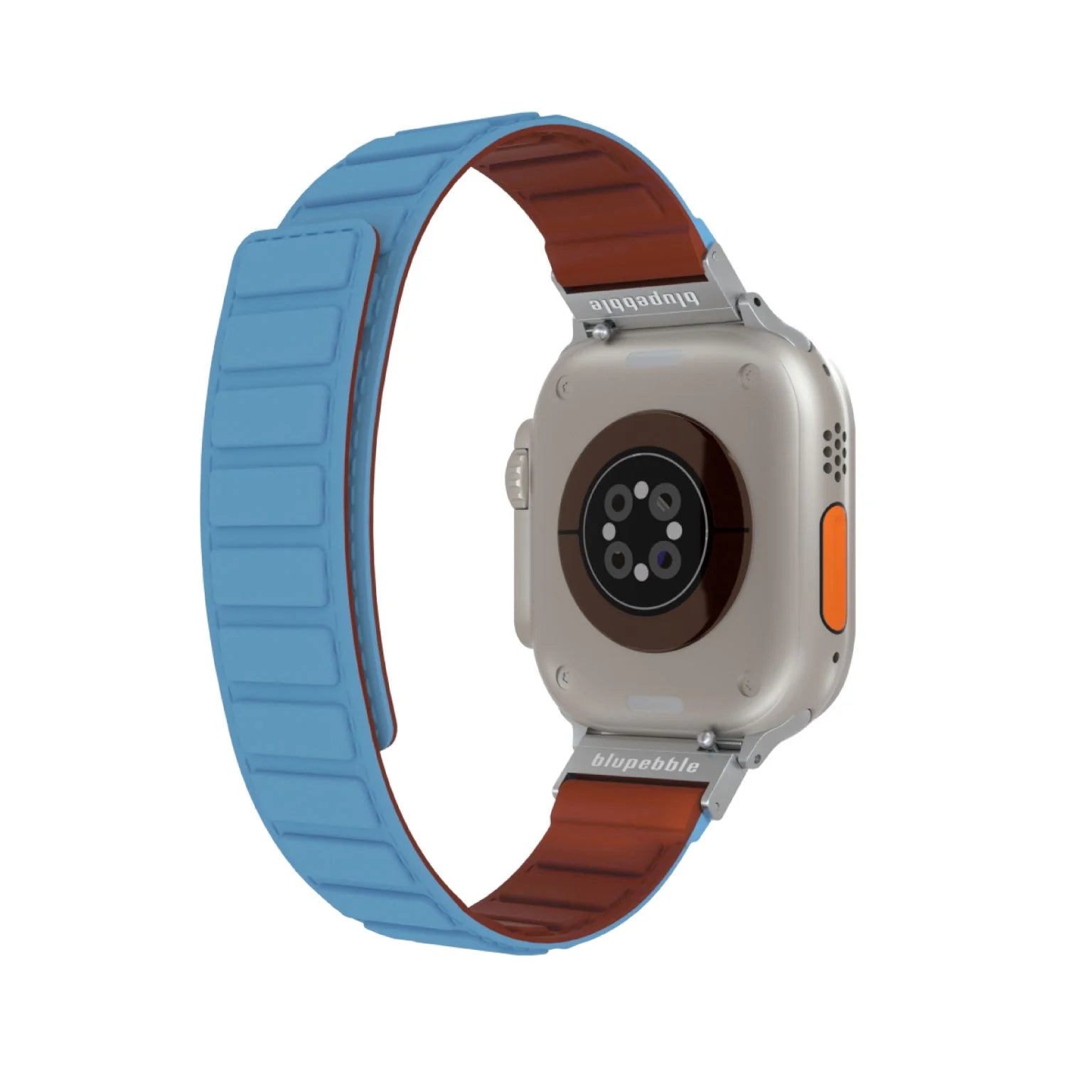 Blupebble Silicone Reversible Magnetic Strap - Blue/Brown