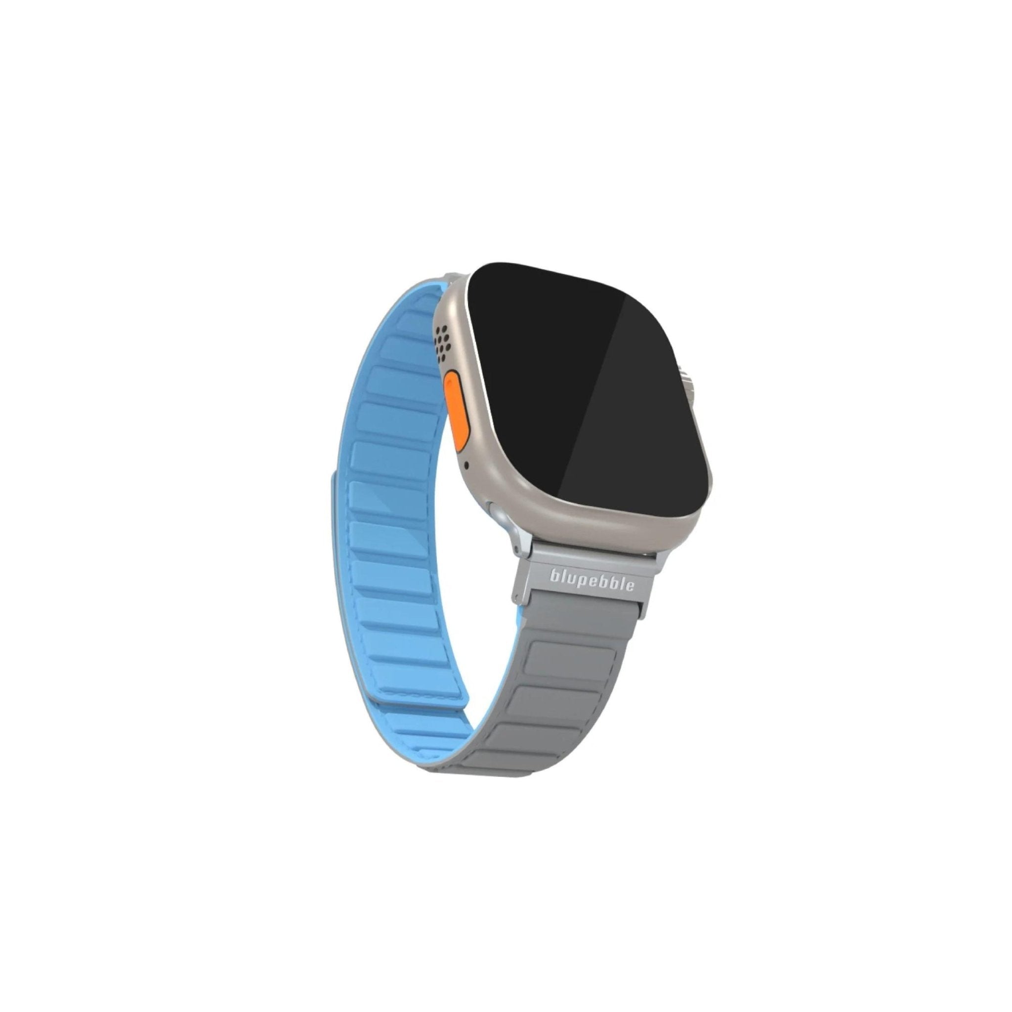 Blupebble Silicone Reversible Magnetic Strap - Gray/Blue