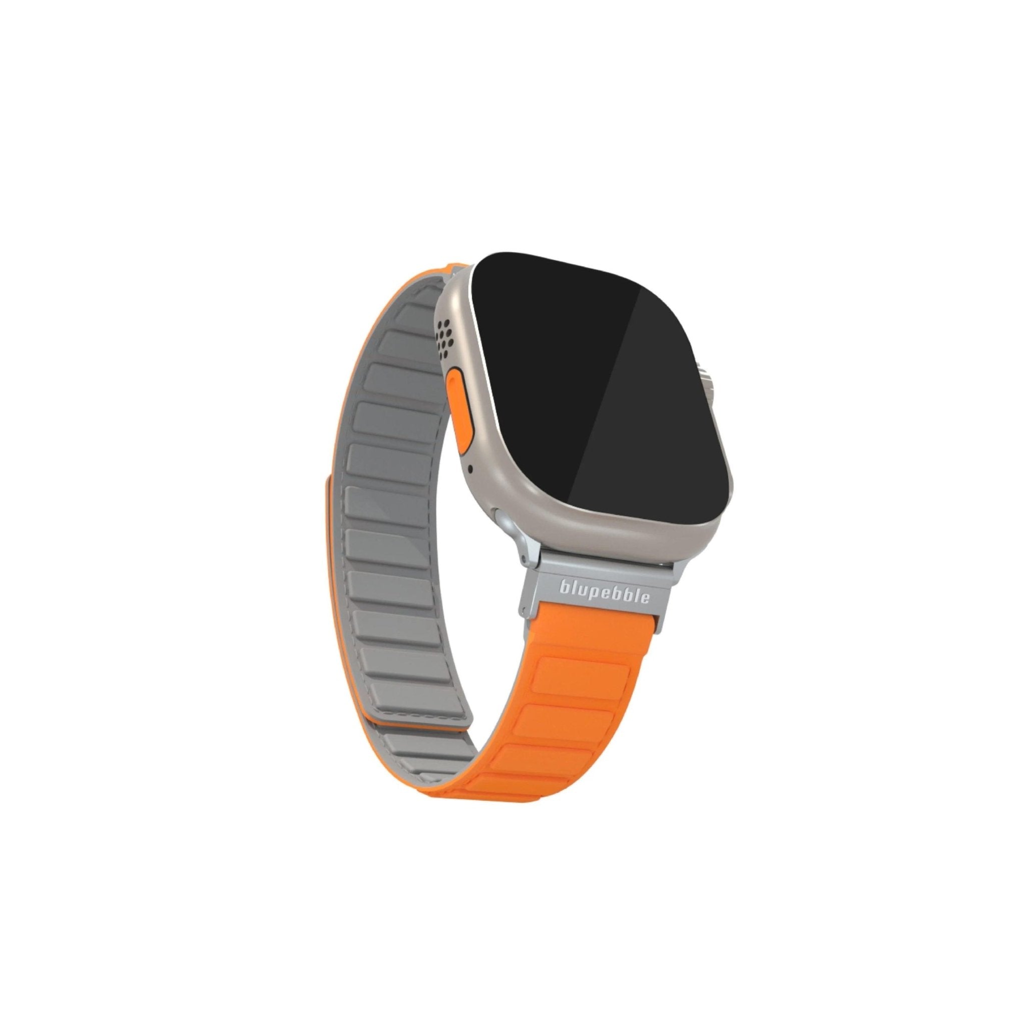 Blupebble Silicone Reversible Magnetic Strap - Gray/Orange