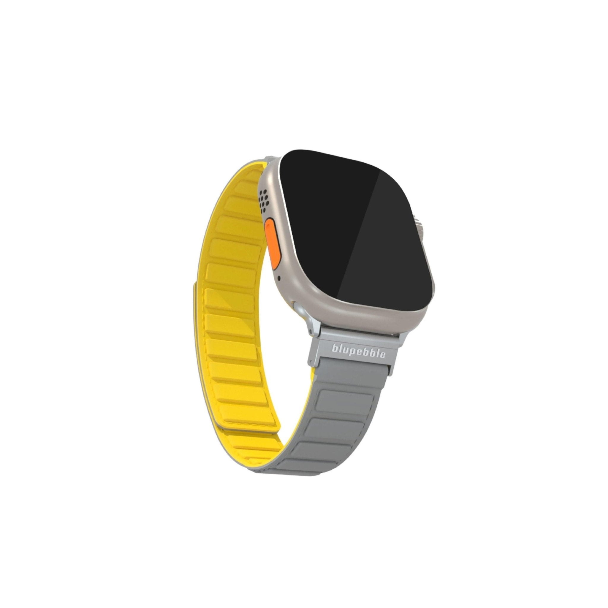 Blupebble Silicone Reversible Magnetic Strap - Gray/Yellow