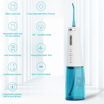 Bomidi Oral Irrigator Dental Portable Water Flosser Tips Rechargeable Teeth Jet D3 Pro