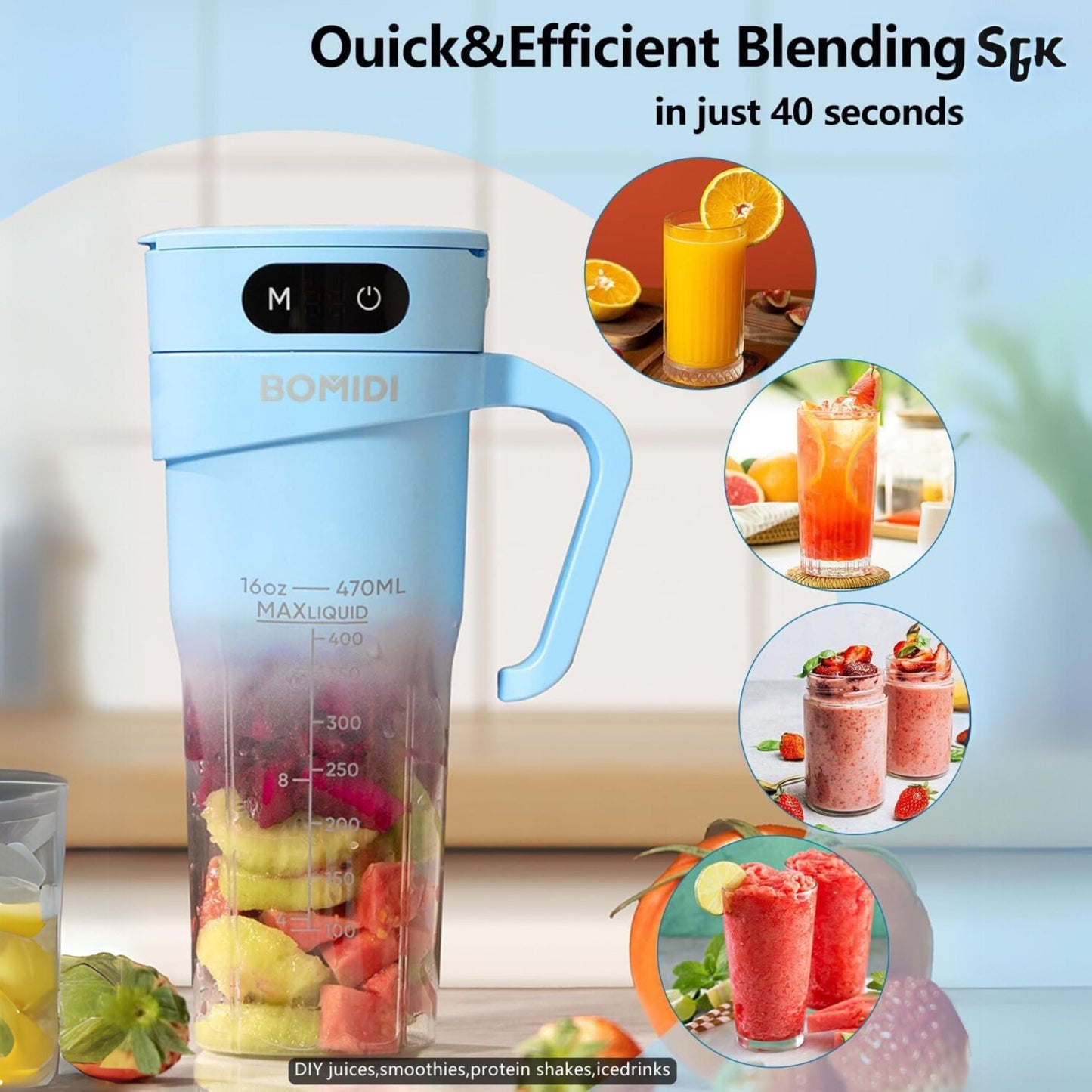 Bomidi Portable Juice Blender JB01 - Blue