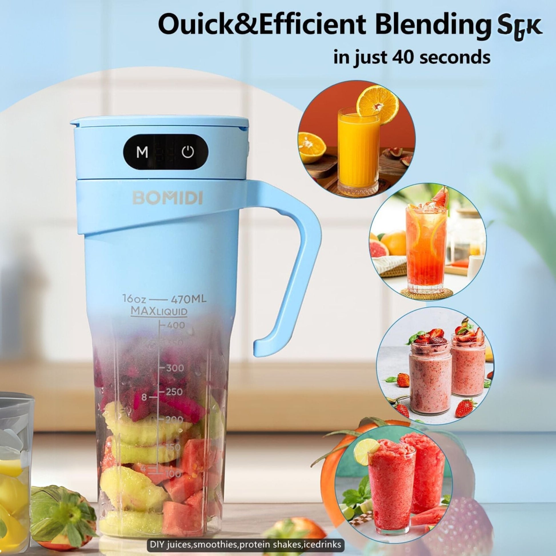 Bomidi Portable Juice Blender JB01 - Blue