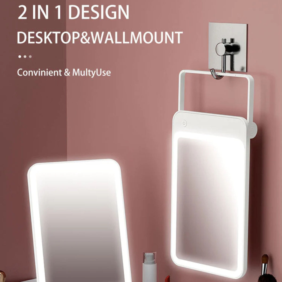 Bomidi R1 Make Up LED Light Mirror - White