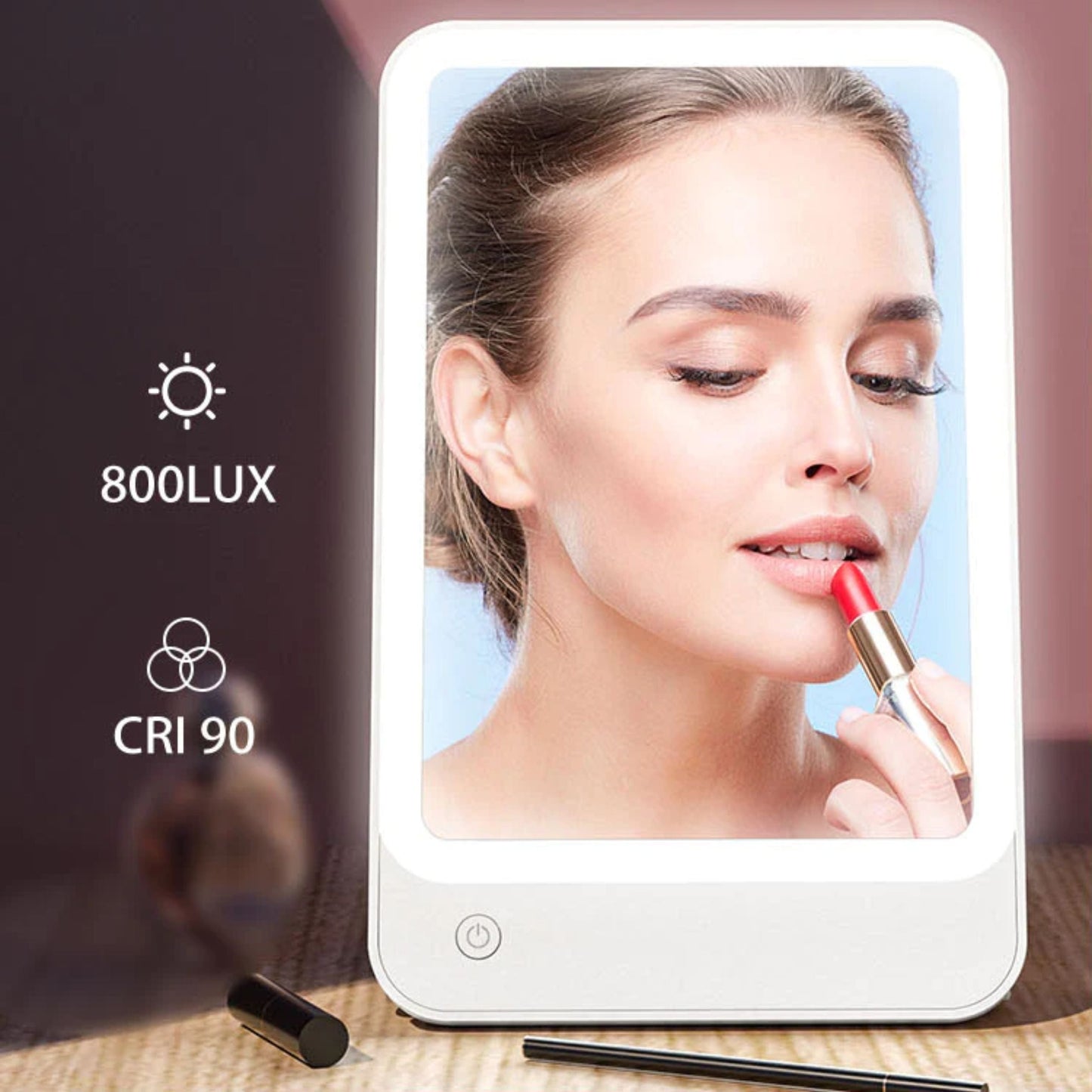 Bomidi R1 Make Up LED Light Mirror - White