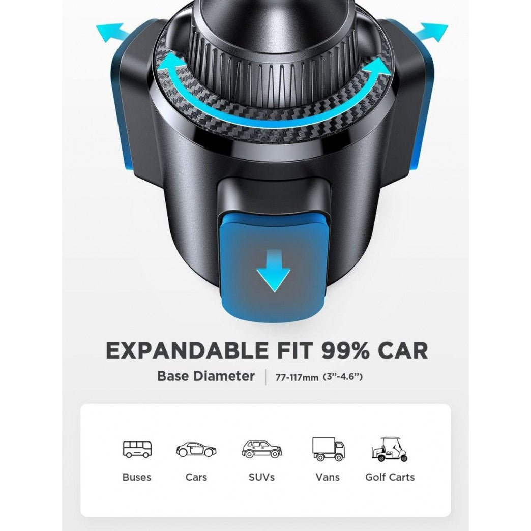 Brave 2 in 1 Phone Mount for Car Cup Holder BHL-723 - Black