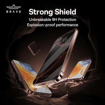Brave 2.5D Privacy Screen Protector for iPhone 15 Pro / 15 Pro Max , Impact & Scratch Protection SP-15
