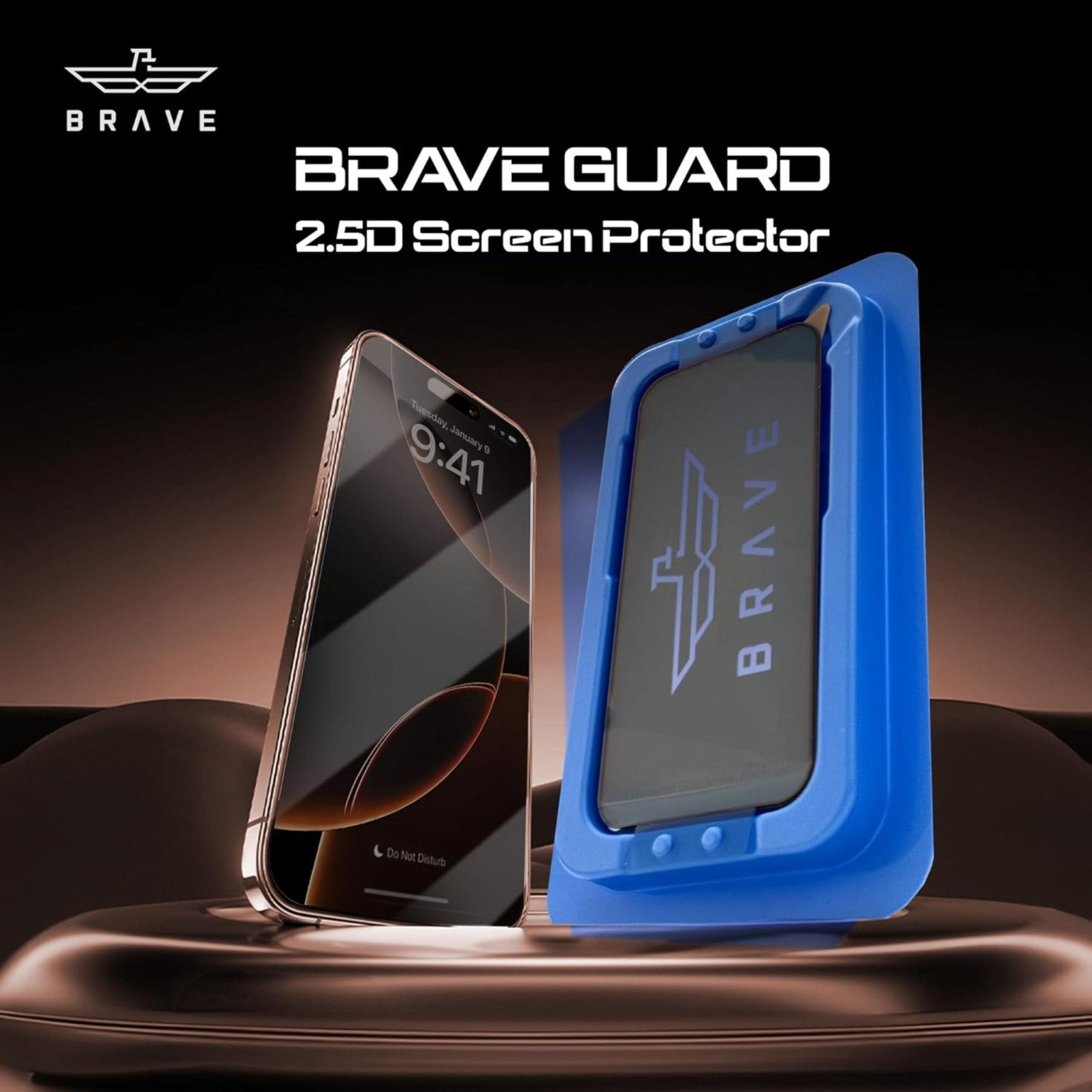 Brave 2.5D Privacy Screen Protector for iPhone 15 Pro / 15 Pro Max , Impact & Scratch Protection SP-15