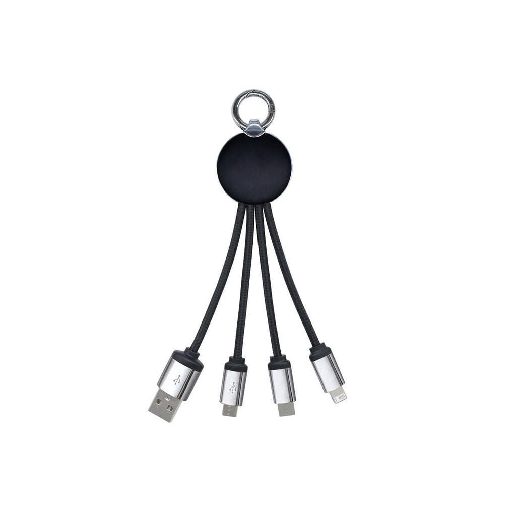 Brave 3 in 1 Premium Charging Cable Micro + Lightning + Type-C 2.0A - Black