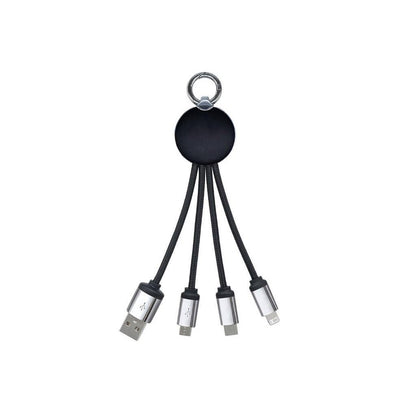 Brave 3 in 1 Premium Charging Cable Micro + Lightning + Type-C 2.0A - Black
