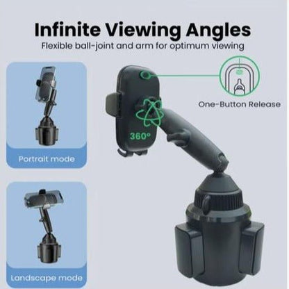 Brave Car Cup Universal Phone Holder BHL - 49 - Black
