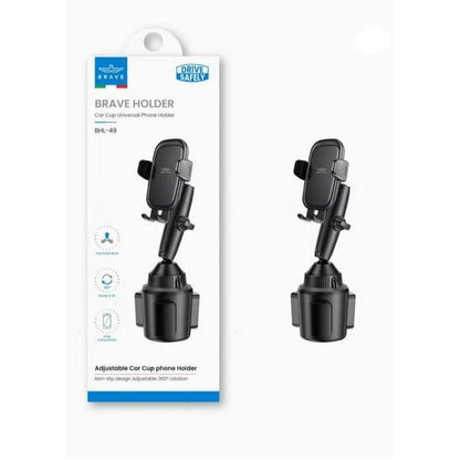 Brave Car Cup Universal Phone Holder BHL - 49 - Black