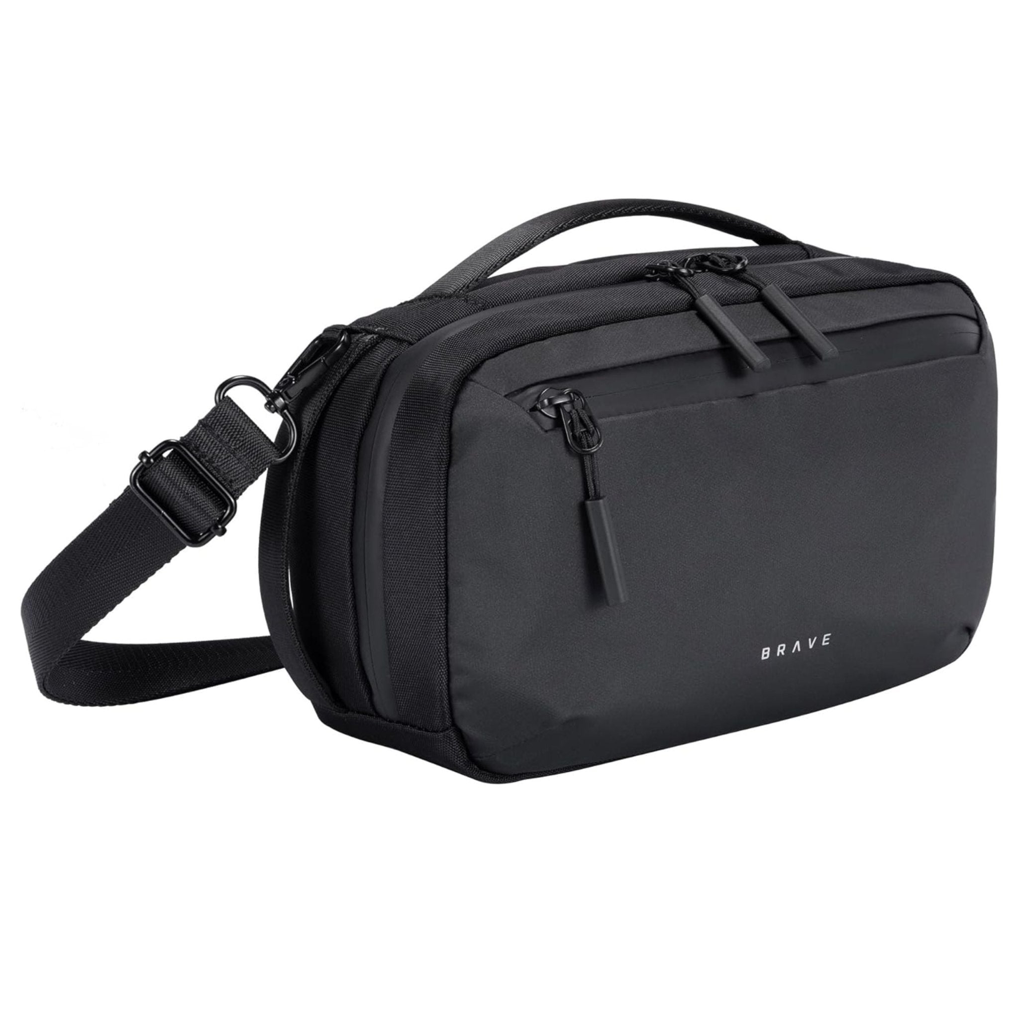 Brave Tech Pouch Organizer - Luxury Gadget Storage For Travel BTP-06 XL - Black