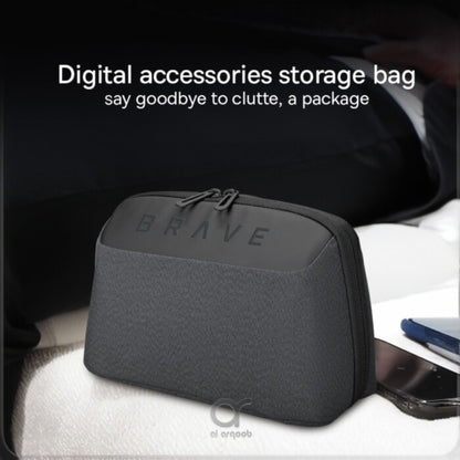 Brave Tech Pouch Organizer - Portable Gadget Storage Bag BTP-02 - Black