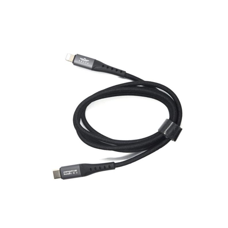 Brave Type-C To Lightning Cable 1.0m - Black