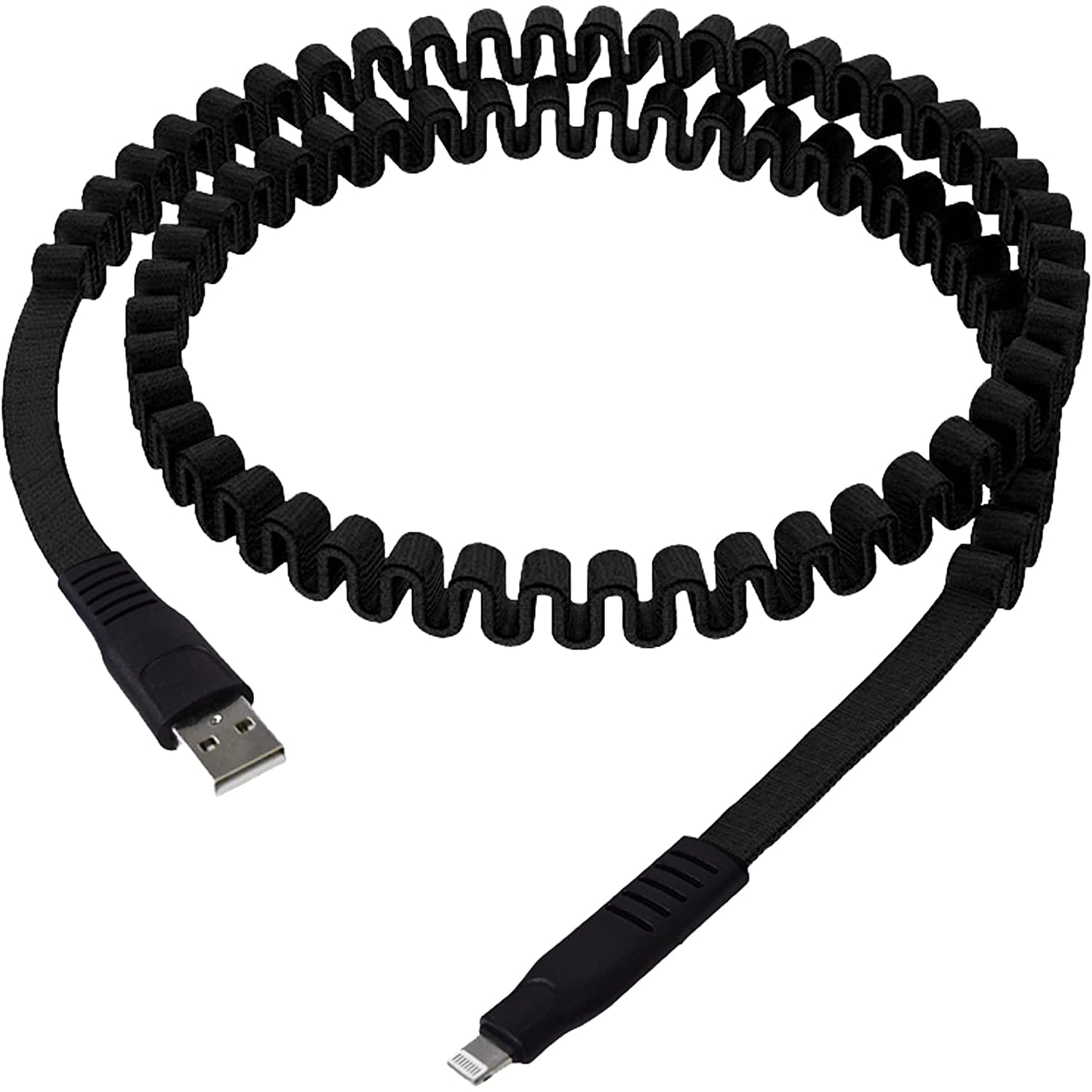 Brave USB-A To Lightning Spring Data Cable 2.1A - Black