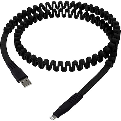 Brave USB-A To Lightning Spring Data Cable 2.1A - Black