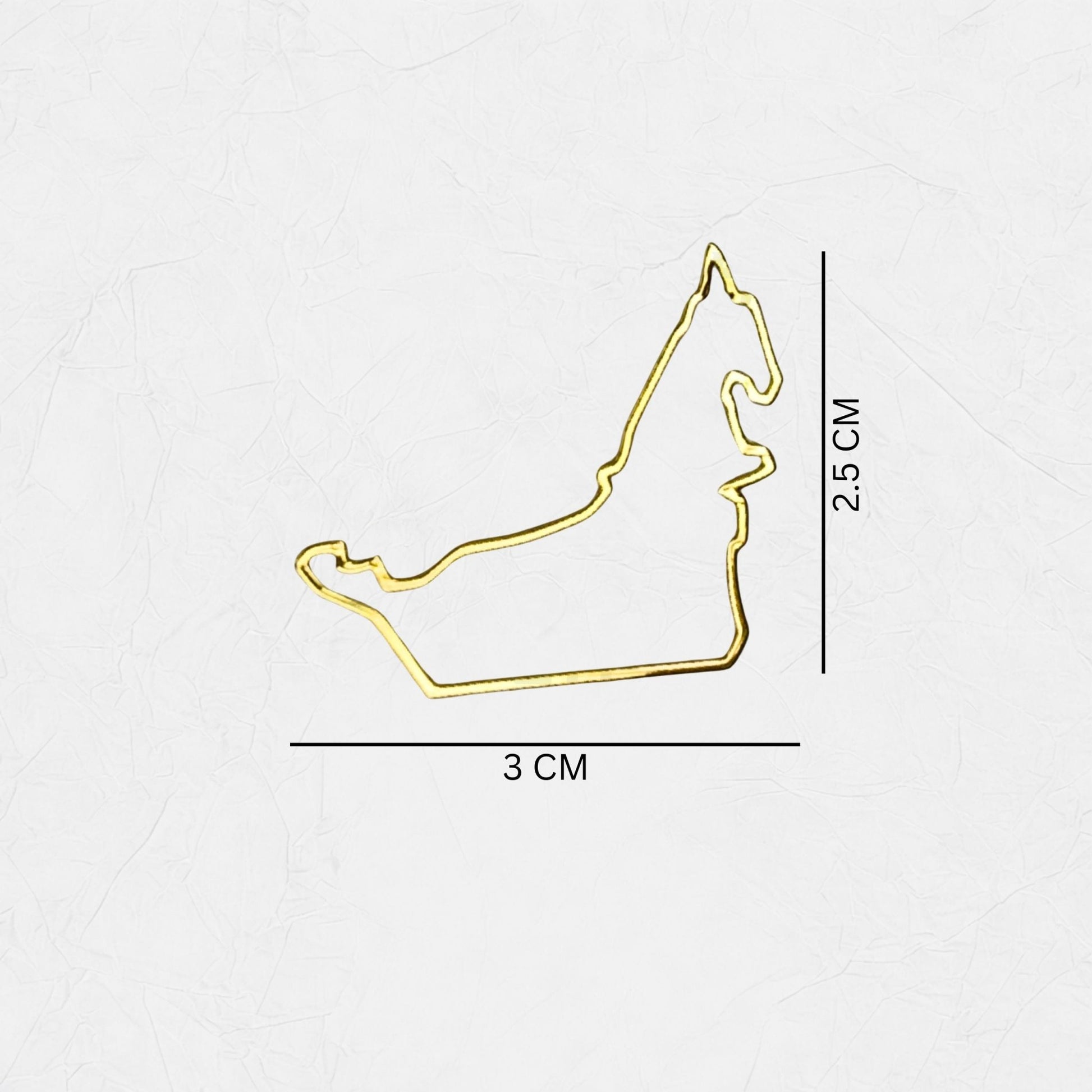 Brooch UAE Map - Gold