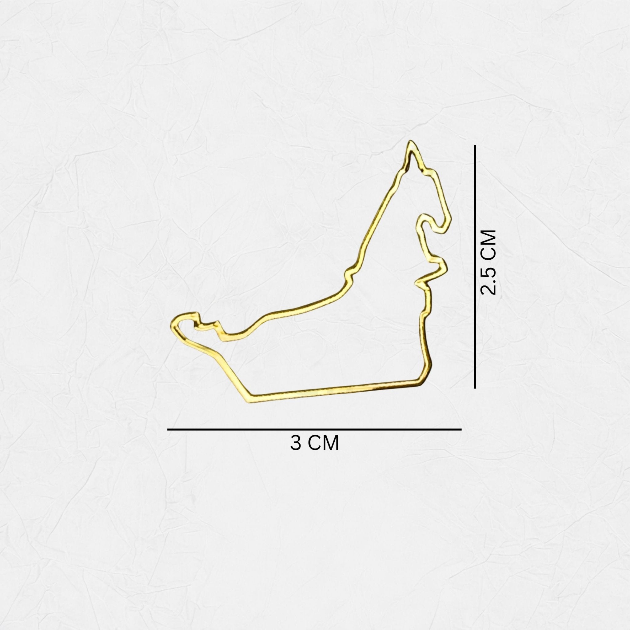 Brooch UAE Map - Gold
