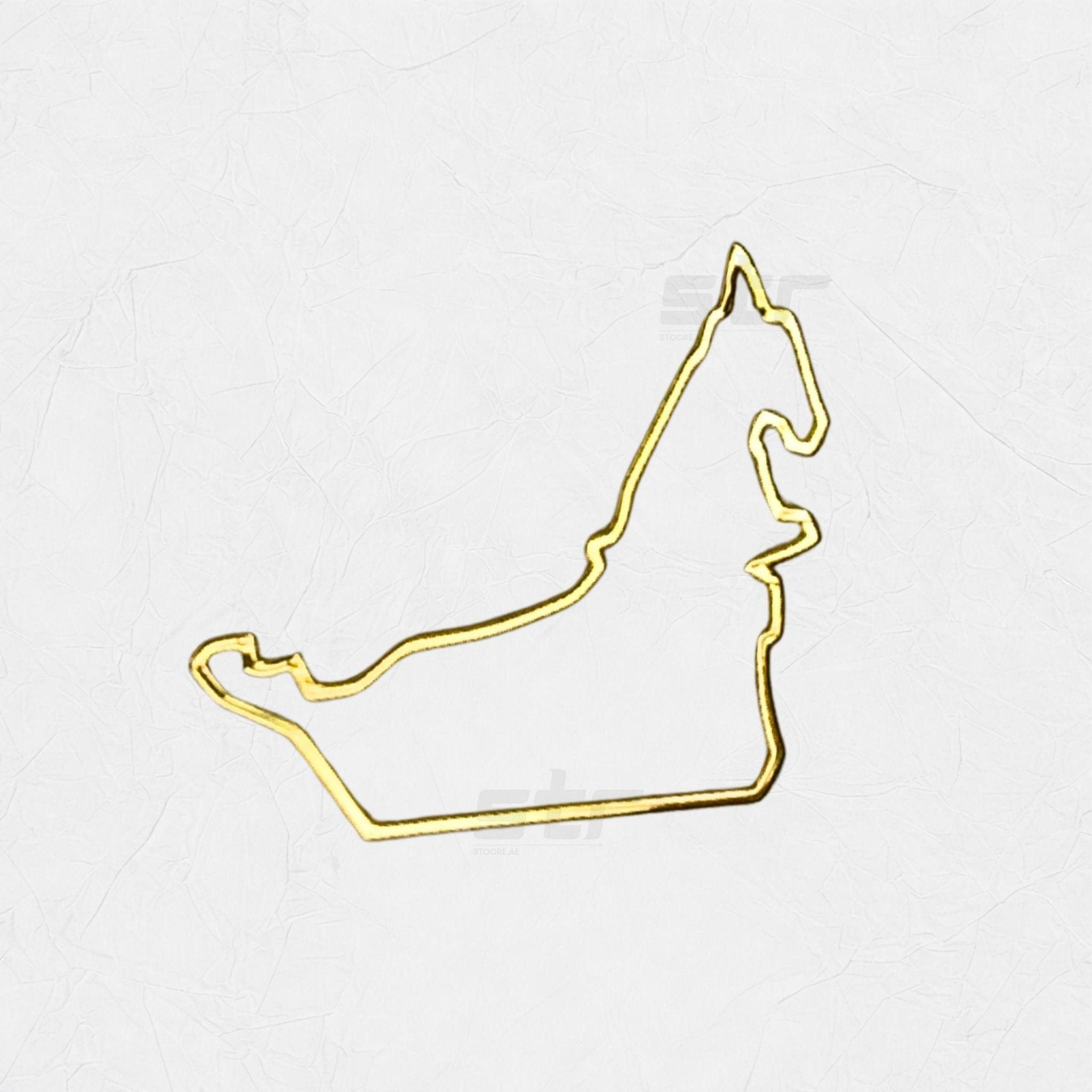 Brooch UAE Map - Gold