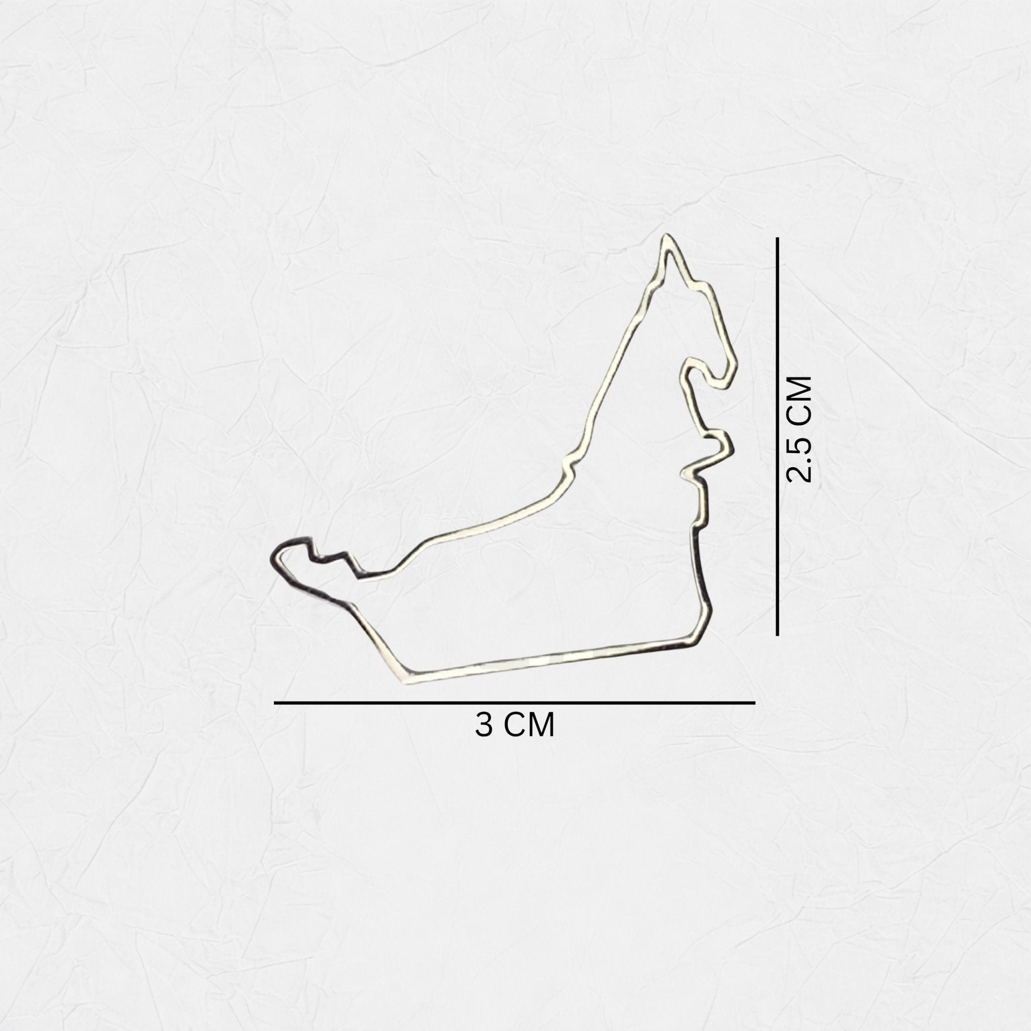 Brooch UAE Map - Silver