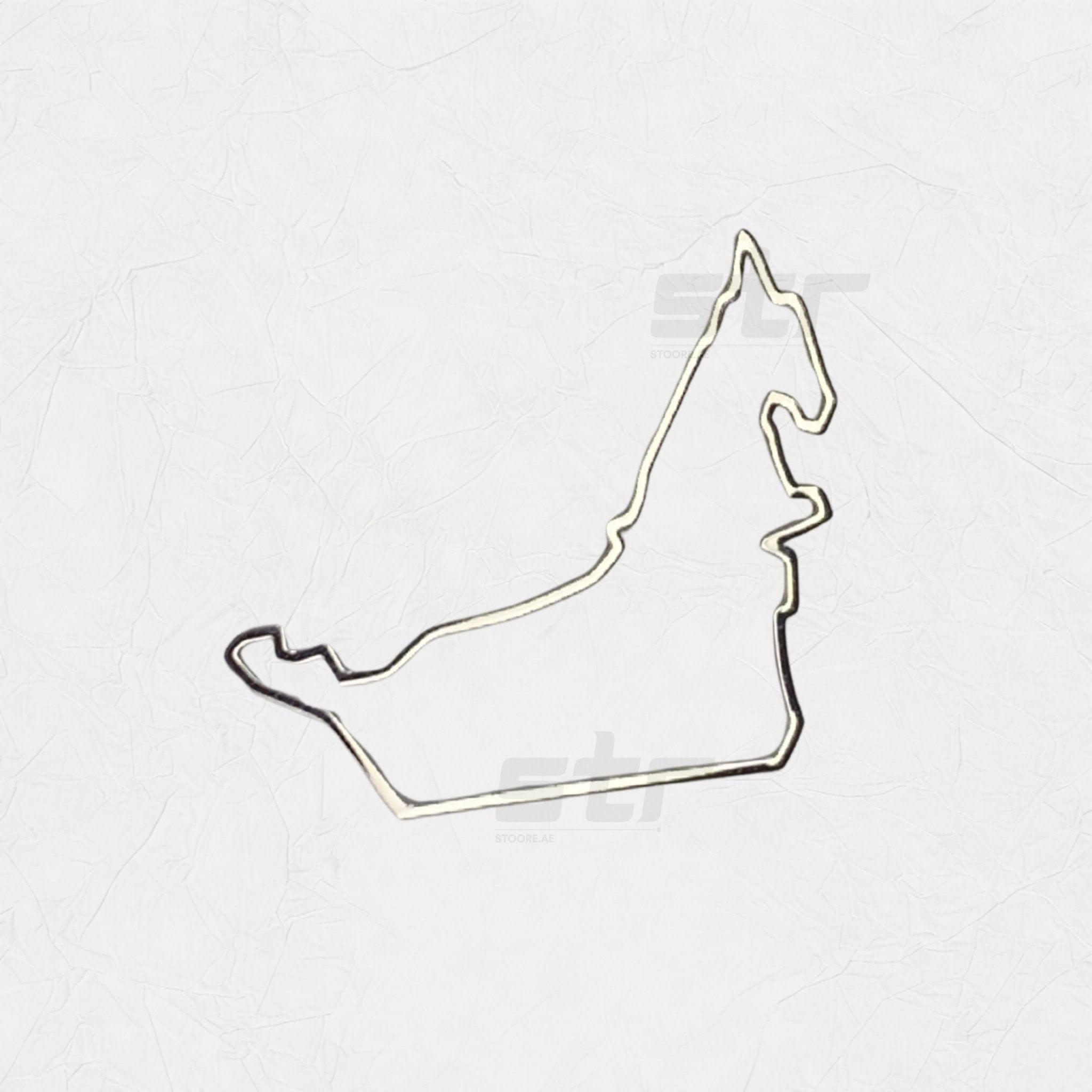 Brooch UAE Map - Silver