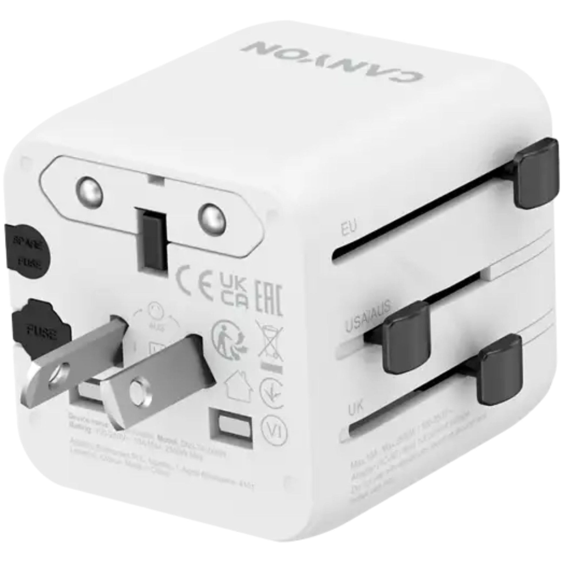 CANYON ONTOUR ONE Universal Travel Adapter EU/UK/US/AUS - White