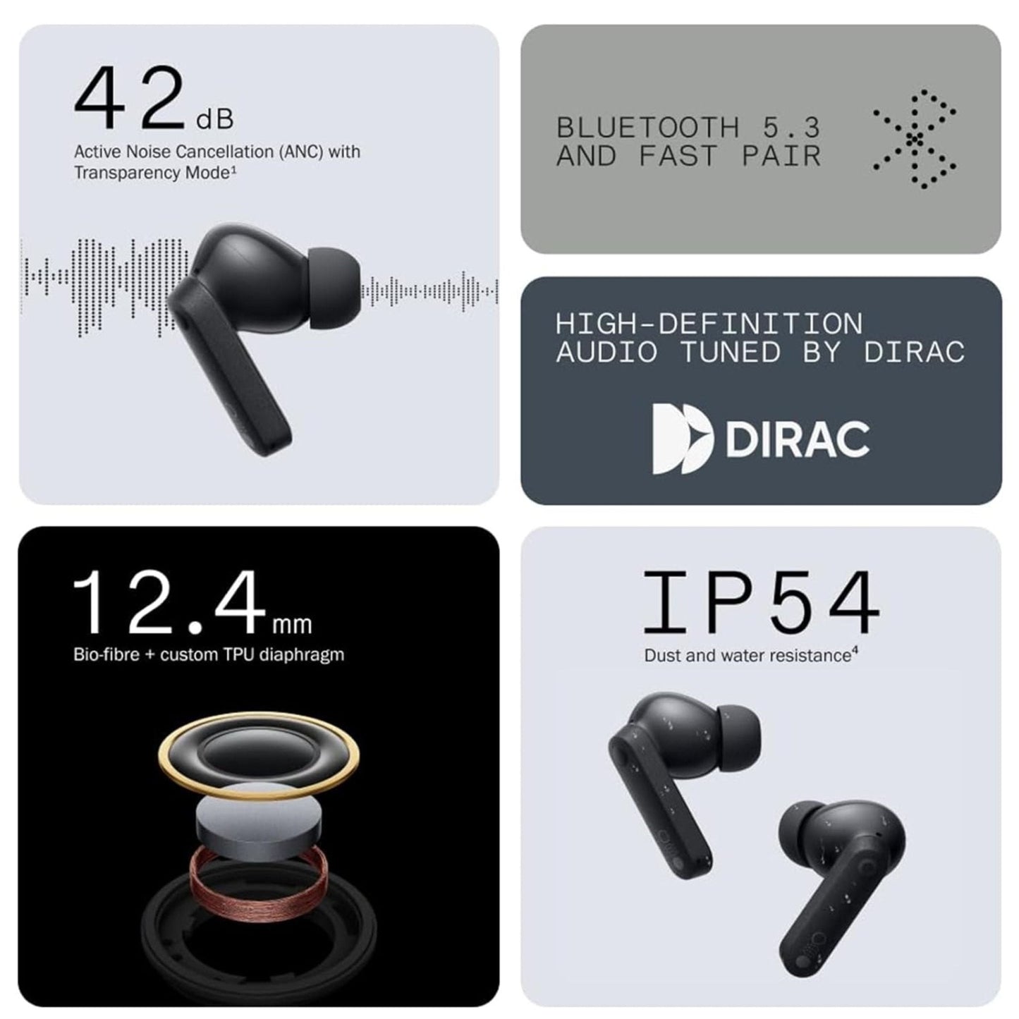 CMF by Nothing Buds Wireless Earbuds - Dark Gray