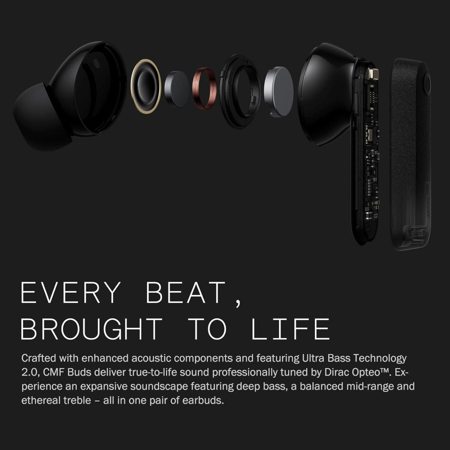 CMF by Nothing Buds Wireless Earbuds - Dark Gray