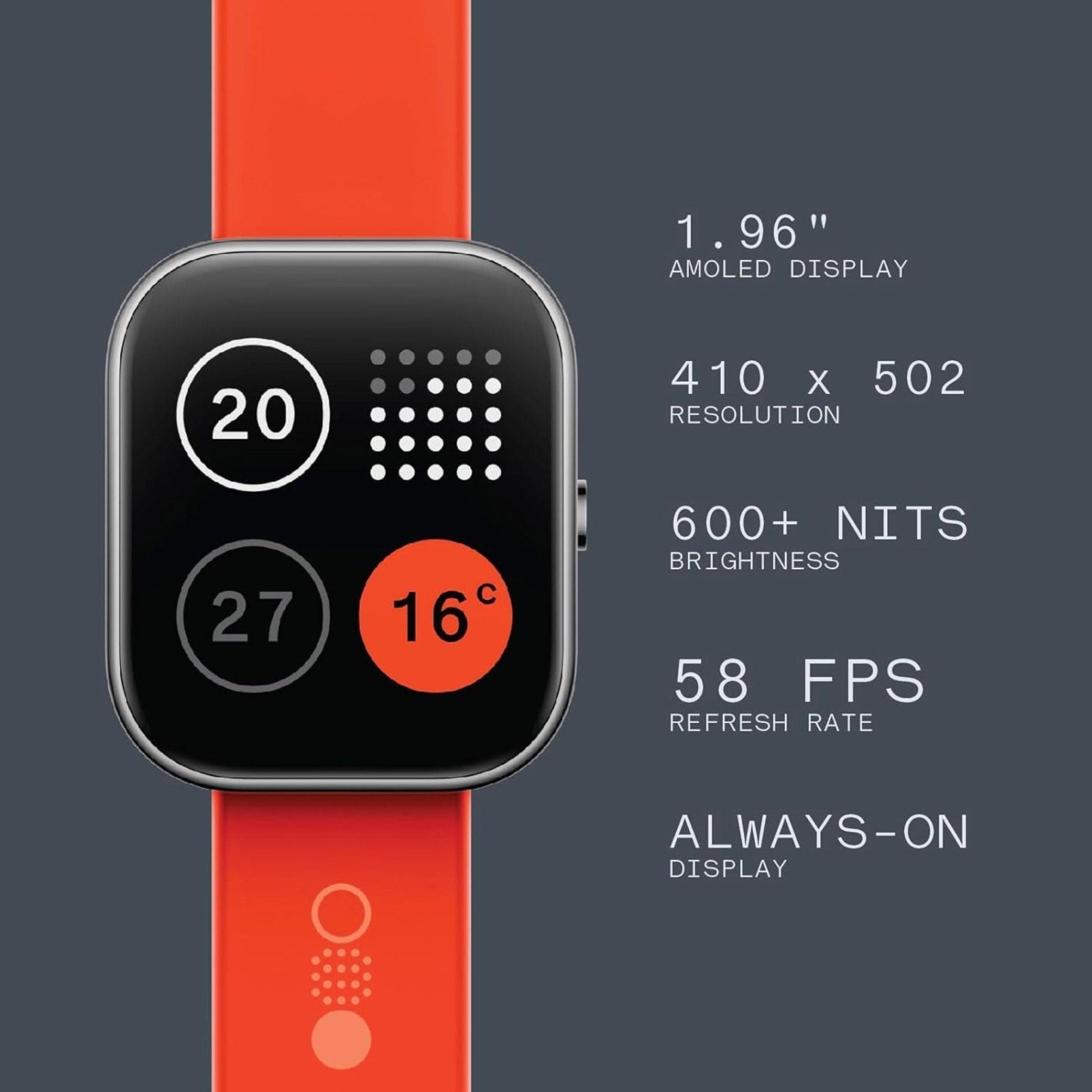 CMF by Nothing Watch Pro Smartwatch -Grey Case and Orange Strap