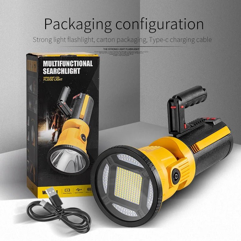 COB Rechargeable Multifunctional Folding Searchlight W5165-2 - Yellow