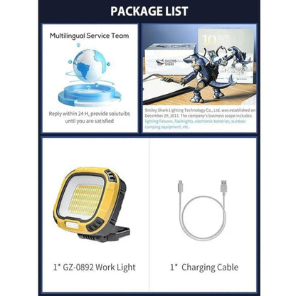 COB Rechargeable Multifunctional Work Light W891-2 - Yellow