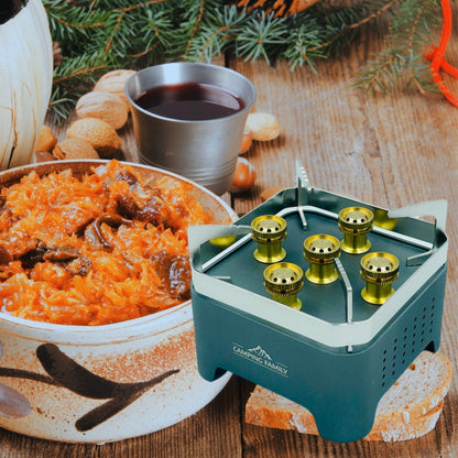 Camping Family Camping Stove 5 Burners 120000W CM-38490 - Gray