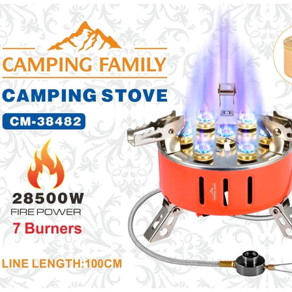 Camping Family Camping Stove 7 Burners 28500W CM-38482 - Orange