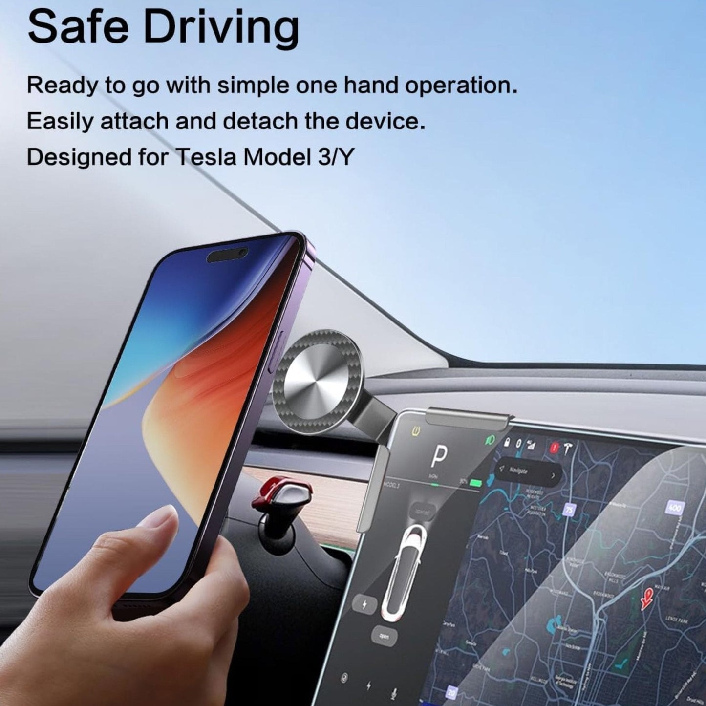 Car Screen Buckle Bracket P10s - Space Gray
