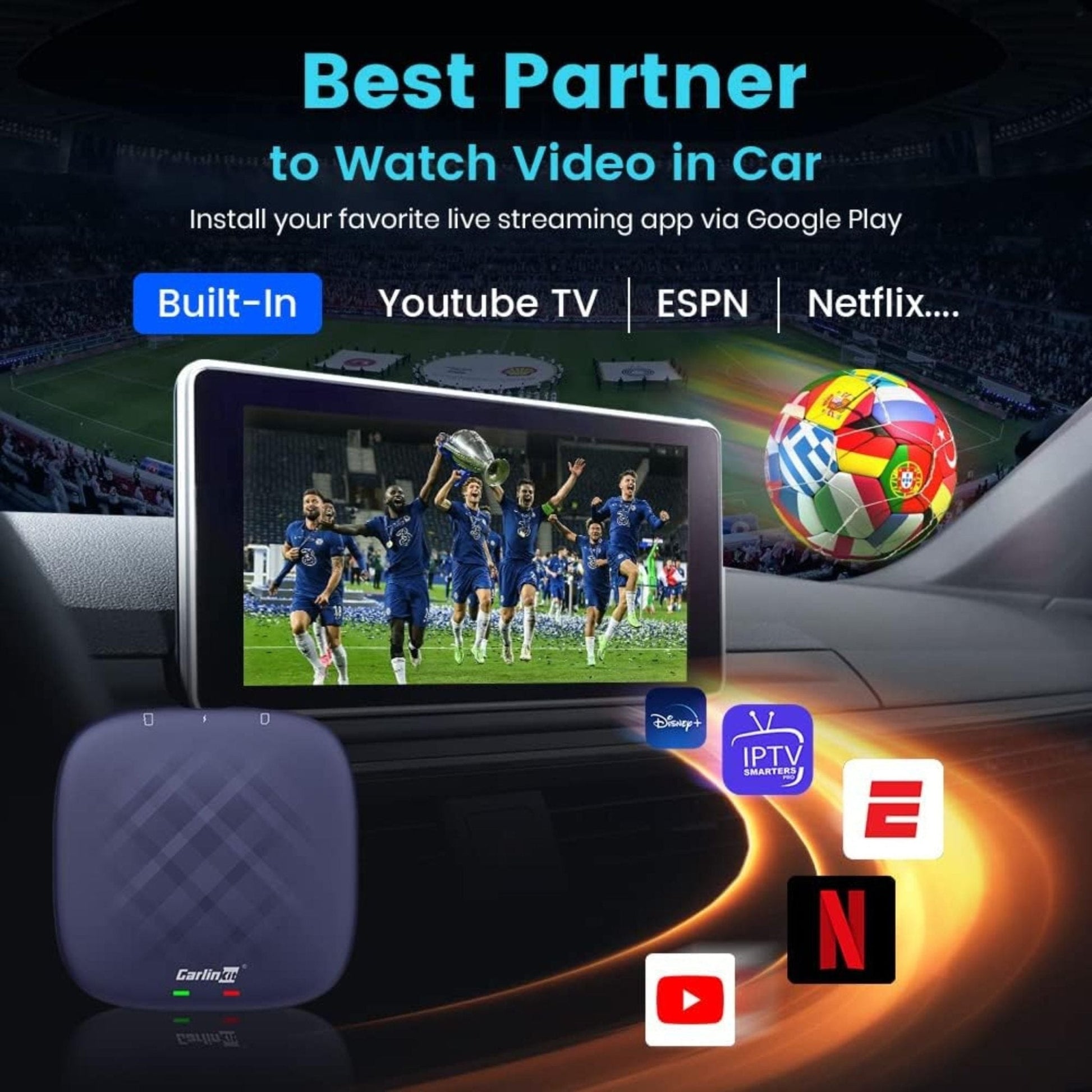 CarlinKit CPC200-TBOX Android 13.0 Wireless CarPlay System 8/128GB - Blue