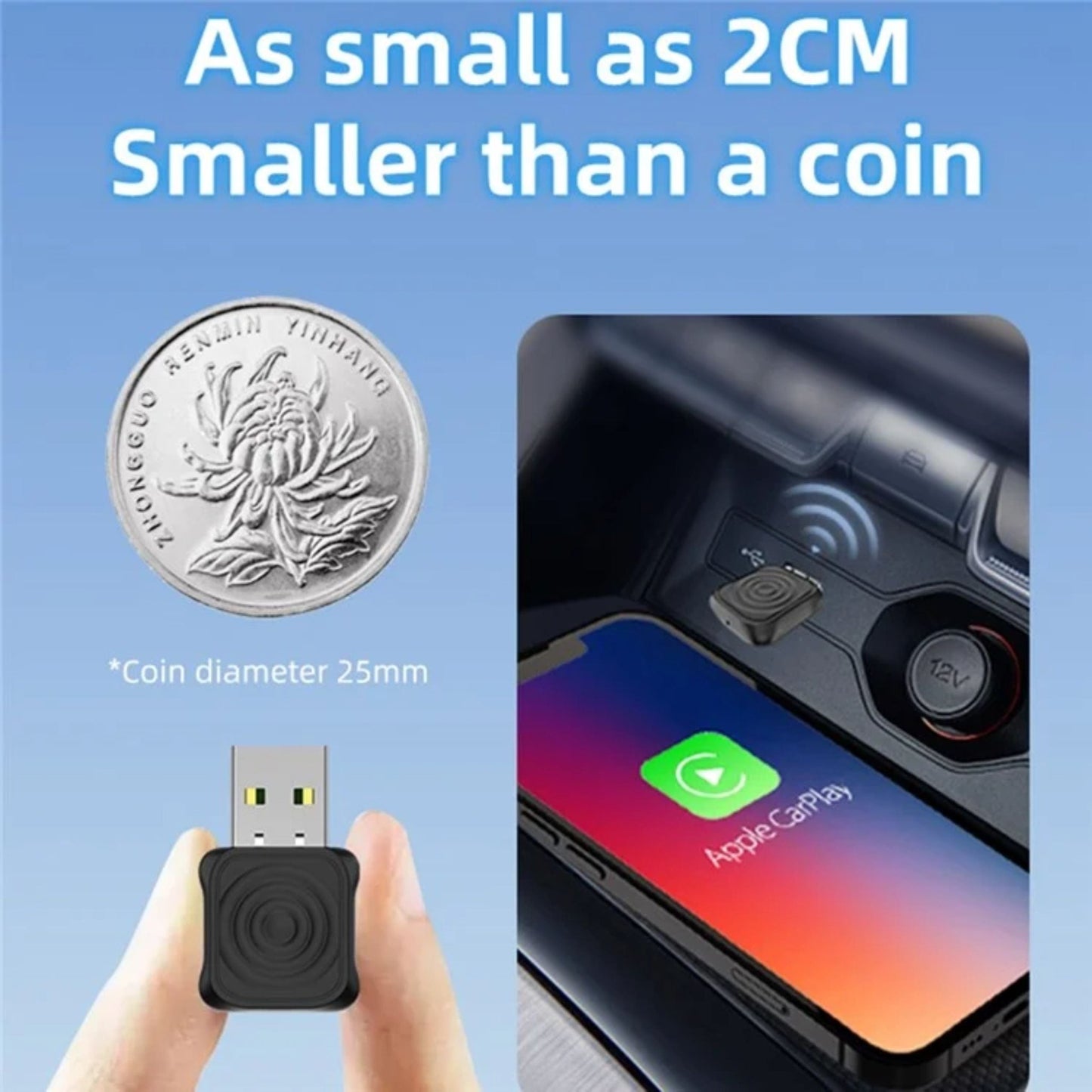 Carlinkit - Mini Ultra CarPlay Wireless Adapter - Black