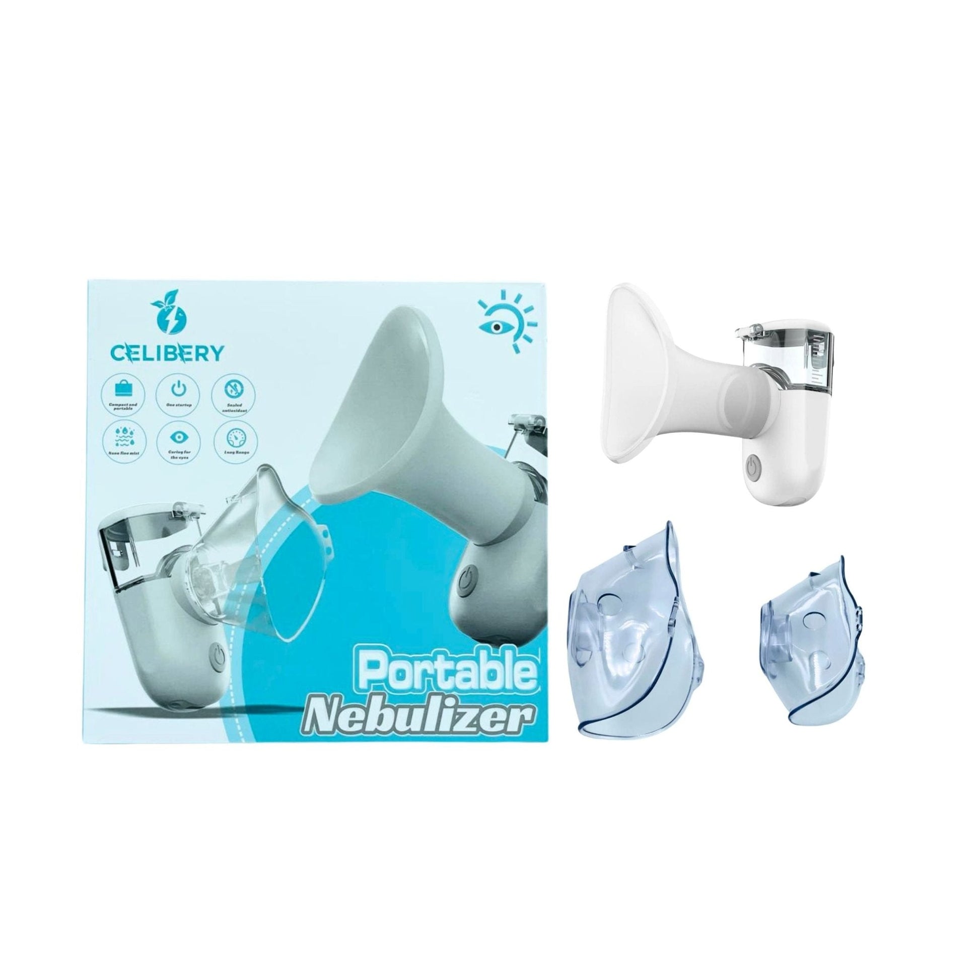 Celibery Portable Nebulizer & Eye Mist Sprayer - White