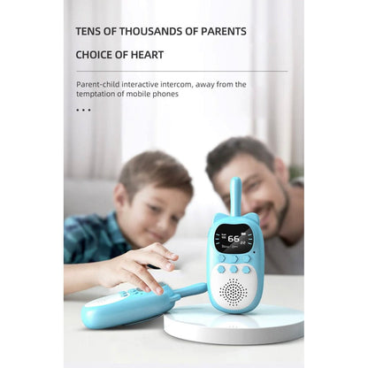 Children walkie talkie intercom blue and pink