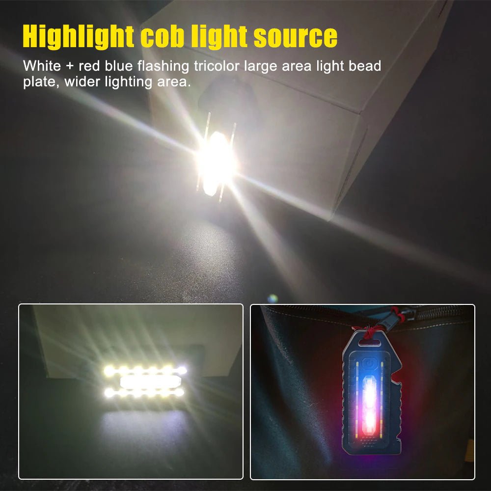Cob Rechargable Keychain Light - W5135 -Black