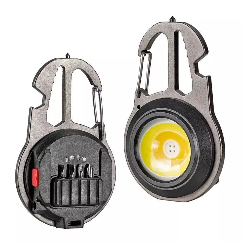 Cob Rechargable Keychain Light - W5137 -Silver