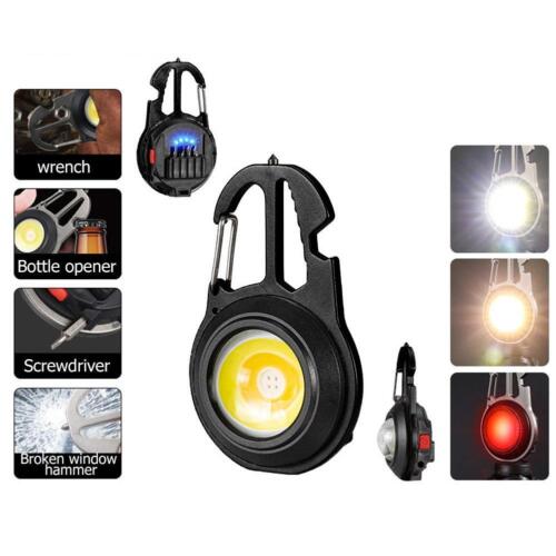 Cob Rechargable Keychain Light - W5137 -Silver