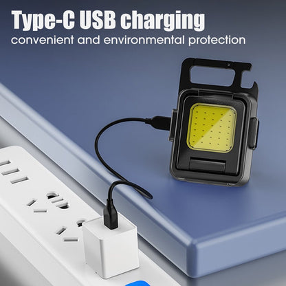 Cob Rechargeable Keychain Double Side Light - 3 - Black