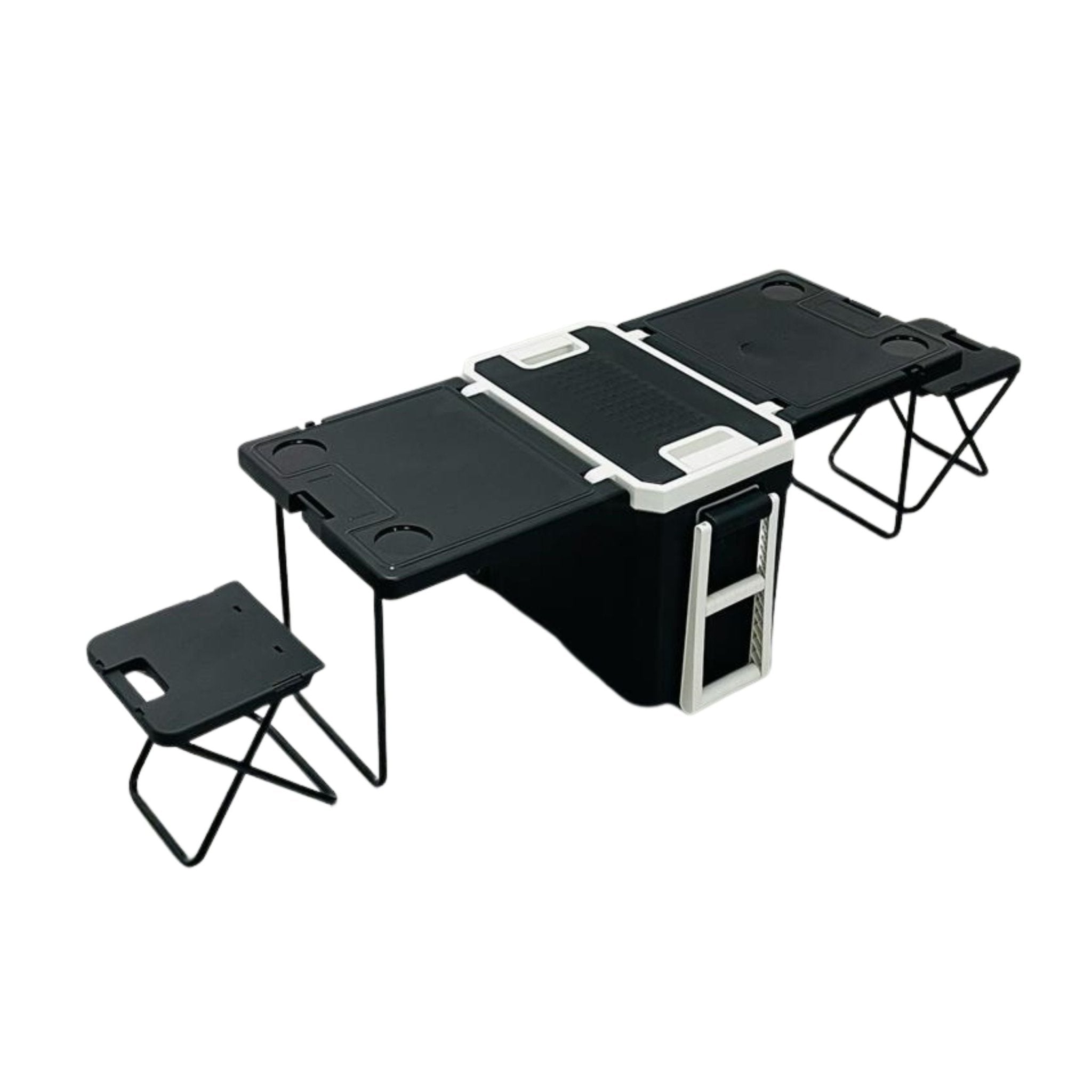 Cooler box with table and online chairs