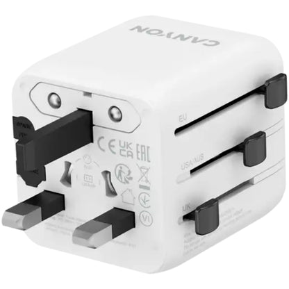 CANYON ONTOUR ONE Universal Travel Adapter EU/UK/US/AUS - White
