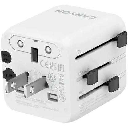 CANYON ONTOUR ONE Universal Travel Adapter EU/UK/US/AUS - White