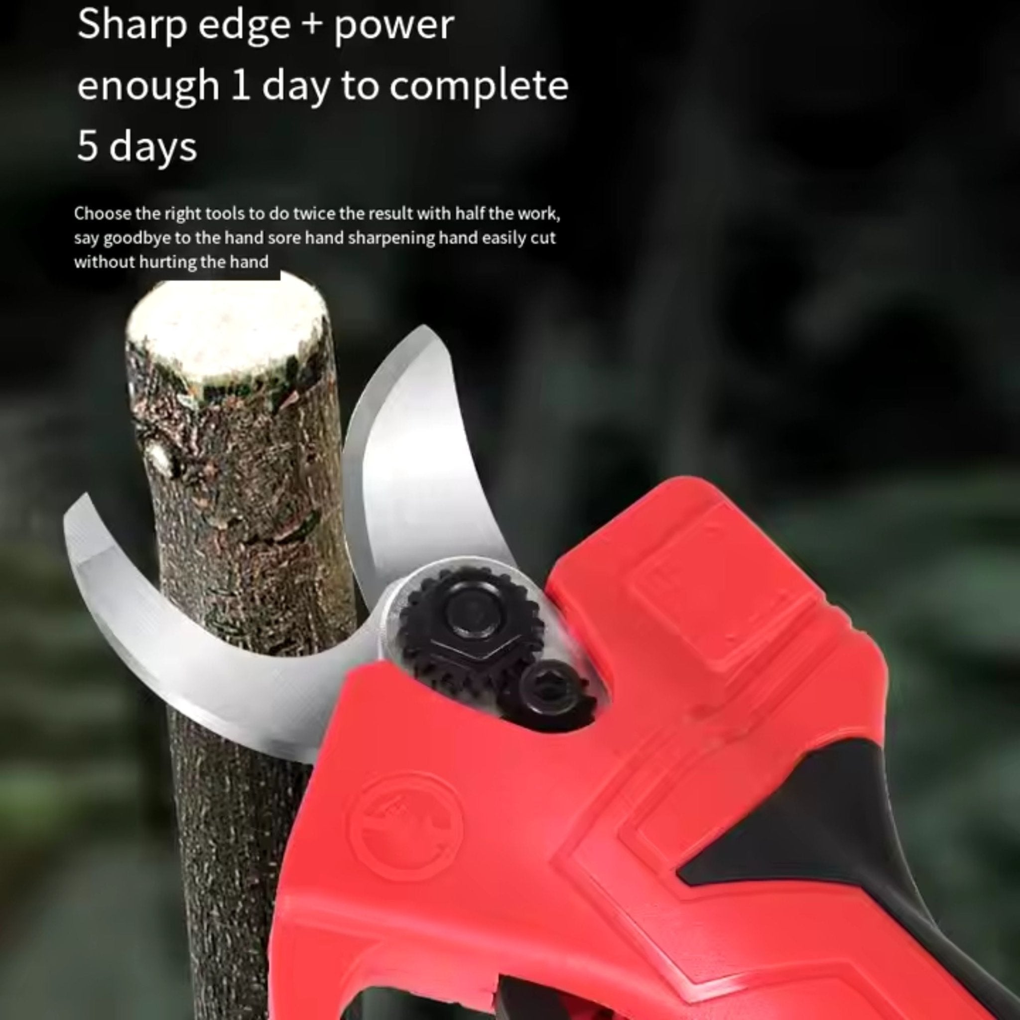 Cordless Electric Pruning Shears 48V - Red